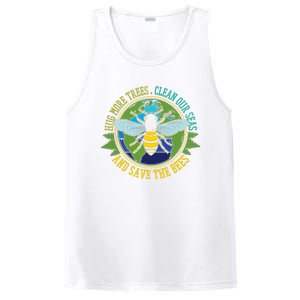 Hug More Trees Clean Seas Save Bees Nature Lover Earth Day PosiCharge Competitor Tank