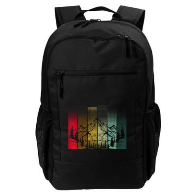 Hiking Mountains Trees Outdoors Nature Wildlife Retro Forest  Daily Commute Backpack