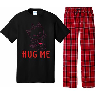 Hug Me Unicorn Cat Valentines Day Cat Unicorn Lovers Funny Gift Pajama Set