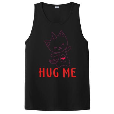 Hug Me Unicorn Cat Valentines Day Cat Unicorn Lovers Funny Gift PosiCharge Competitor Tank