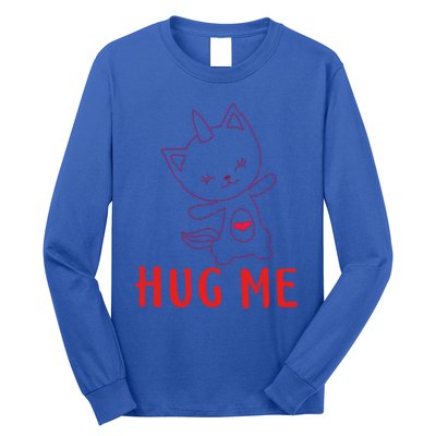 Hug Me Unicorn Cat Valentines Day Cat Unicorn Lovers Funny Gift Long Sleeve Shirt