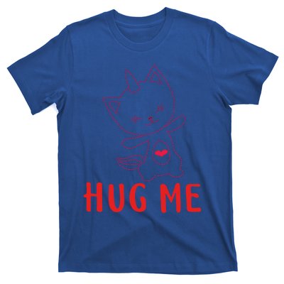 Hug Me Unicorn Cat Valentines Day Cat Unicorn Lovers Funny Gift T-Shirt