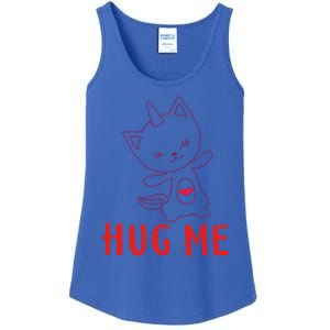 Hug Me Unicorn Cat Valentines Day Cat Unicorn Lovers Funny Gift Ladies Essential Tank