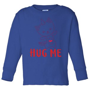 Hug Me Unicorn Cat Valentines Day Cat Unicorn Lovers Funny Gift Toddler Long Sleeve Shirt