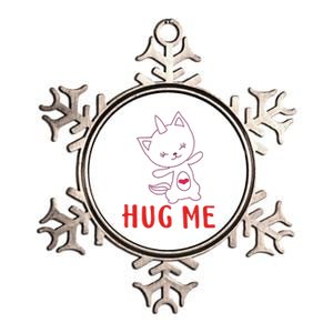 Hug Me Unicorn Cat Valentines Day Cat Unicorn Lovers Funny Gift Metallic Star Ornament