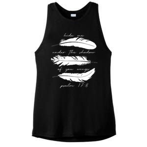 Hide Me Under The Shadow Of You Wings Psalm 17 8 Ladies PosiCharge Tri-Blend Wicking Tank