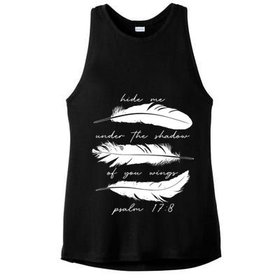 Hide Me Under The Shadow Of You Wings Psalm 17 8 Ladies PosiCharge Tri-Blend Wicking Tank