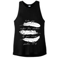 Hide Me Under The Shadow Of You Wings Psalm 17 8 Ladies PosiCharge Tri-Blend Wicking Tank