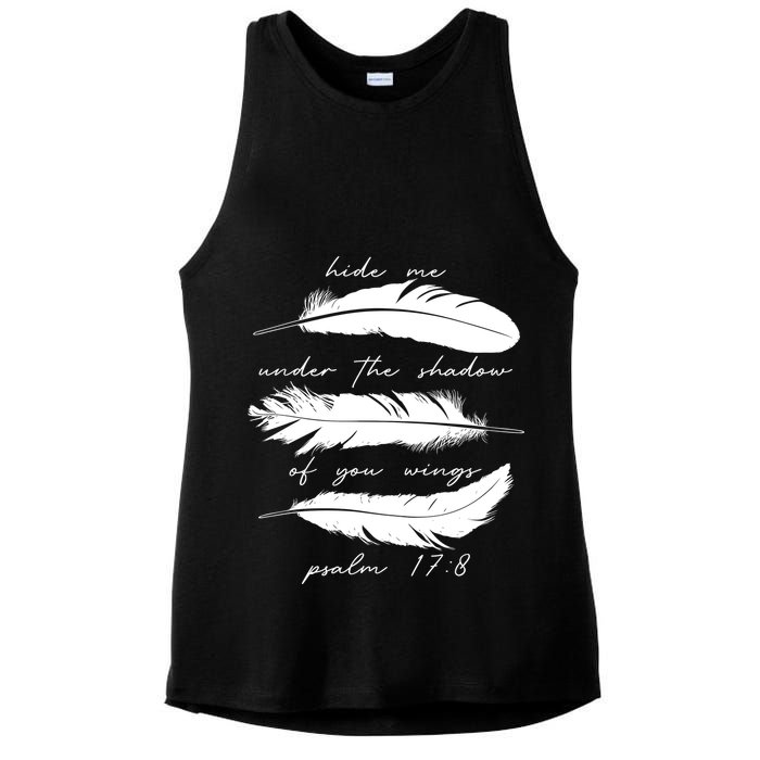 Hide Me Under The Shadow Of You Wings Psalm 17 8 Ladies PosiCharge Tri-Blend Wicking Tank