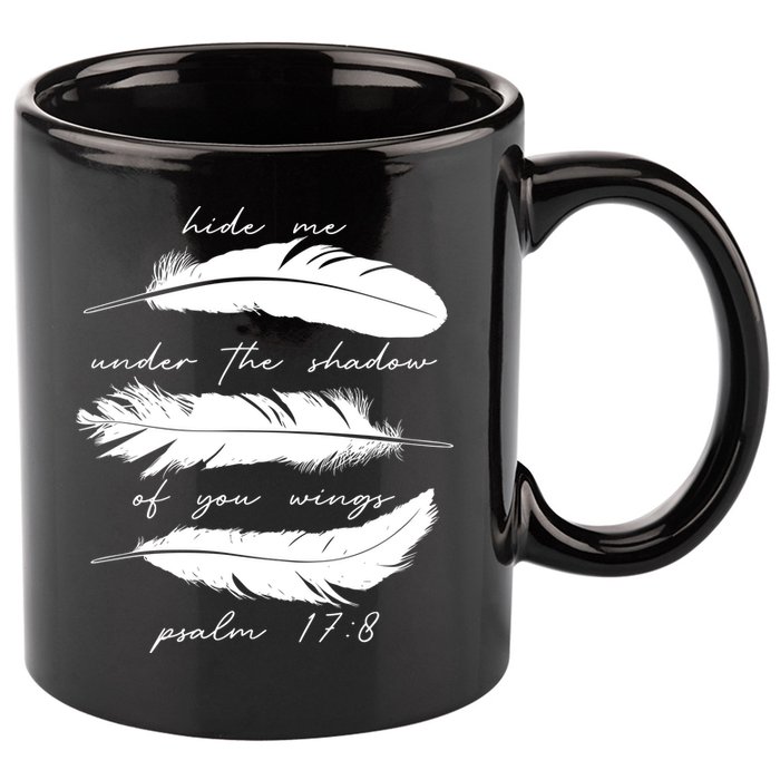 Hide Me Under The Shadow Of You Wings Psalm 17 8 11oz C Handle Ceramic Mug