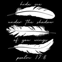 Hide Me Under The Shadow Of You Wings Psalm 17 8 16 in Basic Backpack
