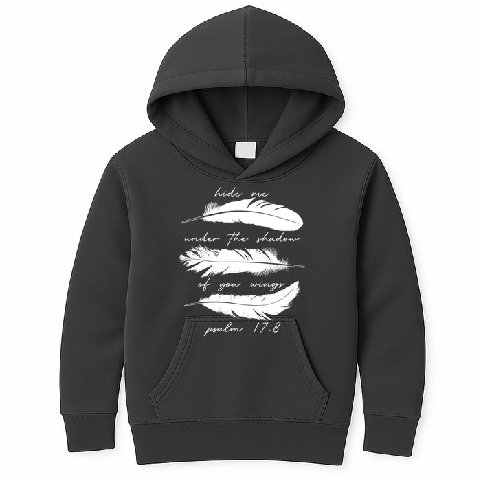 Hide Me Under The Shadow Of You Wings Psalm 17 8 Kids Hoodie