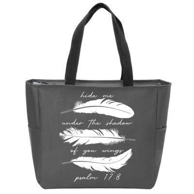 Hide Me Under The Shadow Of You Wings Psalm 17 8 Zip Tote Bag