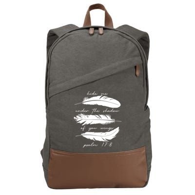 Hide Me Under The Shadow Of You Wings Psalm 17 8 Cotton Canvas Backpack