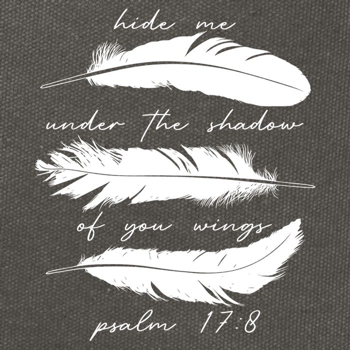 Hide Me Under The Shadow Of You Wings Psalm 17 8 Cotton Canvas Backpack