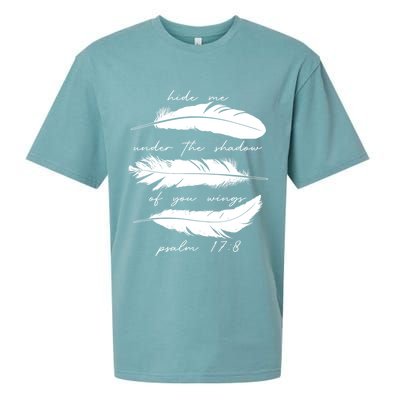 Hide Me Under The Shadow Of You Wings Psalm 17 8 Sueded Cloud Jersey T-Shirt