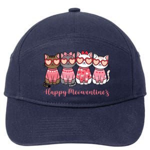 Happy MoewentineS Valentine Cat Funny Lover 7-Panel Snapback Hat