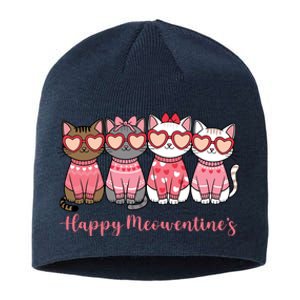 Happy MoewentineS Valentine Cat Funny Lover Sustainable Beanie