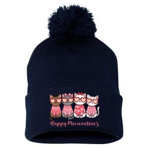 Happy MoewentineS Valentine Cat Funny Lover Pom Pom 12in Knit Beanie