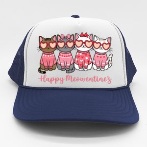 Happy MoewentineS Valentine Cat Funny Lover Trucker Hat