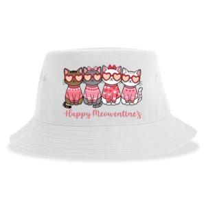 Happy MoewentineS Valentine Cat Funny Lover Sustainable Bucket Hat