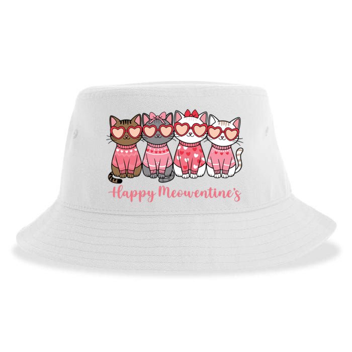 Happy MoewentineS Valentine Cat Funny Lover Sustainable Bucket Hat