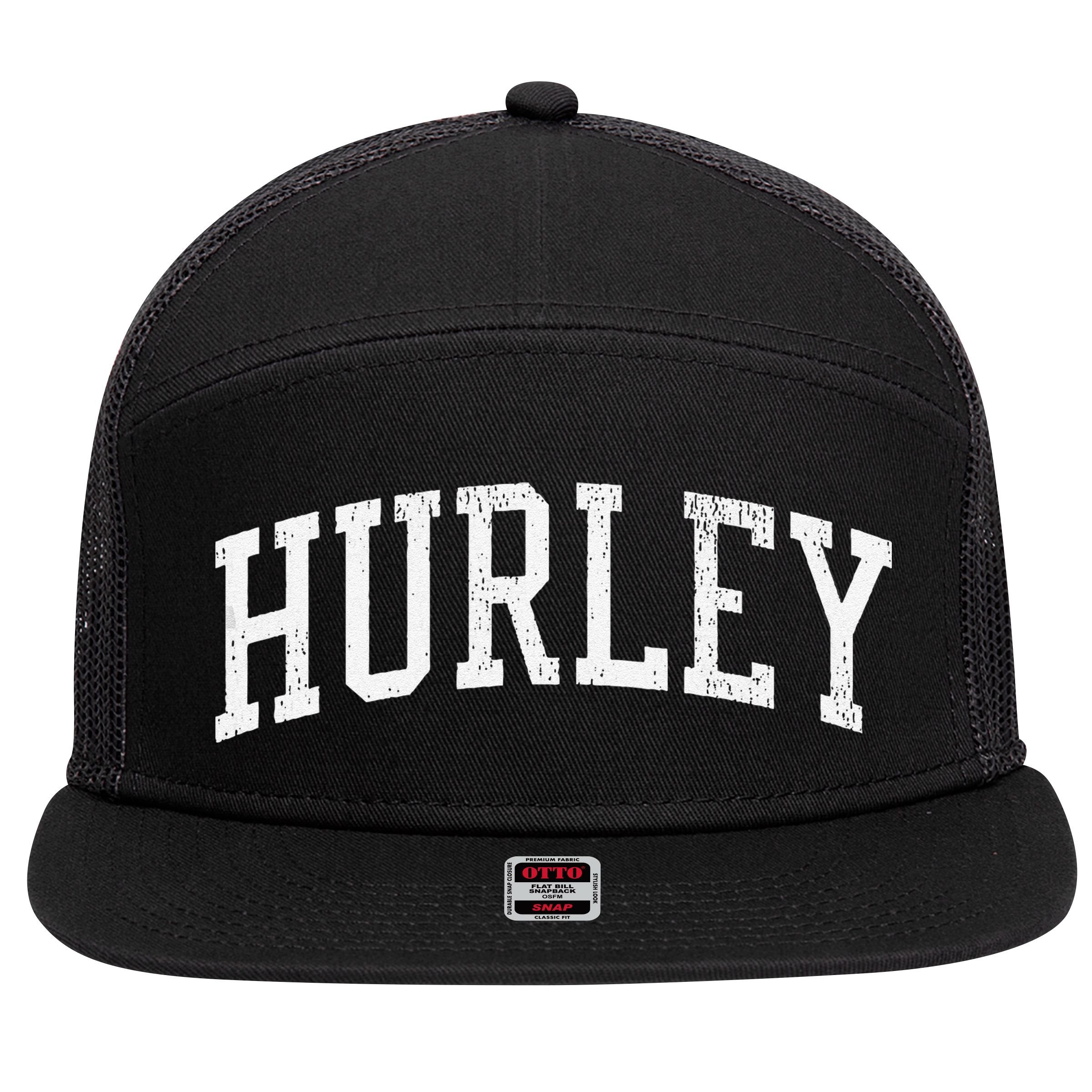 Hurley Mo Vintage Athletic Sports Js02 7 Panel Mesh Trucker Snapback Hat