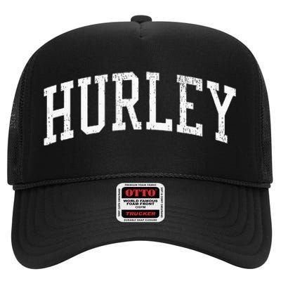 Hurley Mo Vintage Athletic Sports Js02 High Crown Mesh Back Trucker Hat