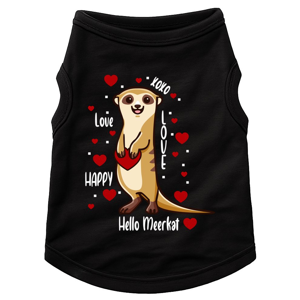 Hello Meerkat Valentines Day Cute Animal Love Vfunny Giftday Pajama Funny Gift Doggie Tank