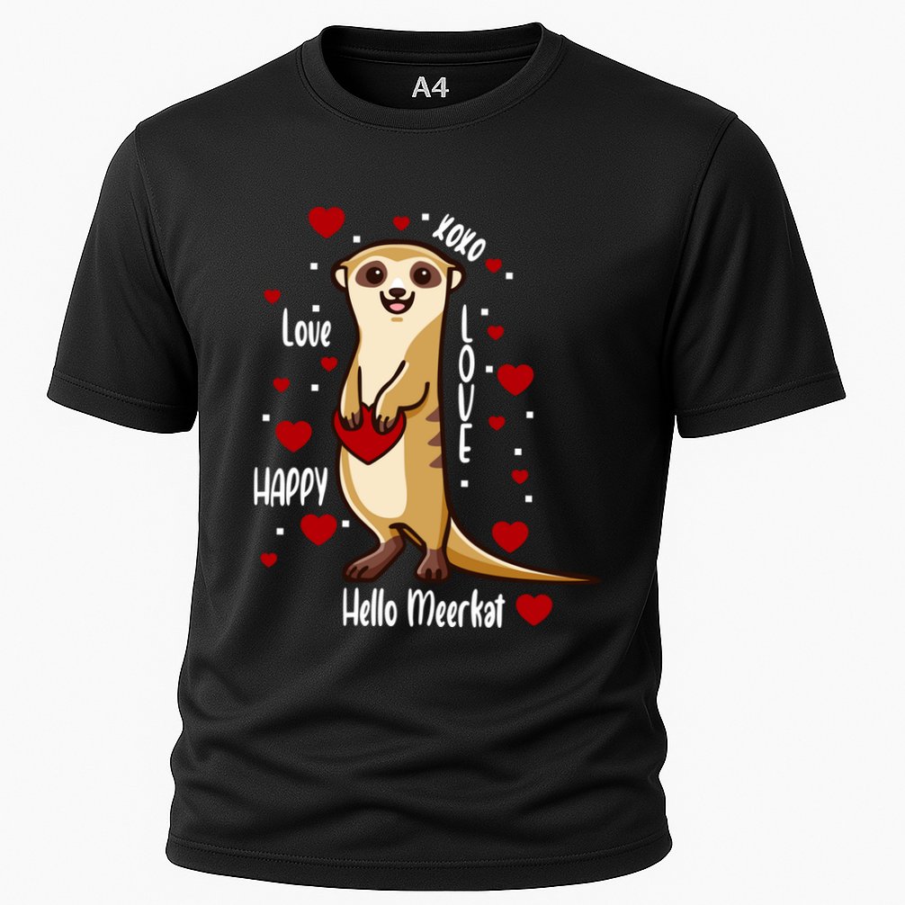 Hello Meerkat Valentines Day Cute Animal Love Vfunny Giftday Pajama Funny Gift Cooling Performance Crew T-Shirt