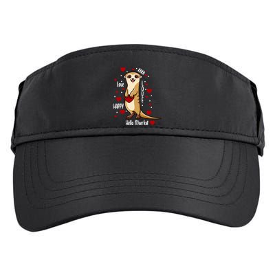 Hello Meerkat Valentines Day Cute Animal Love Vfunny Giftday Pajama Funny Gift Adult Drive Performance Visor