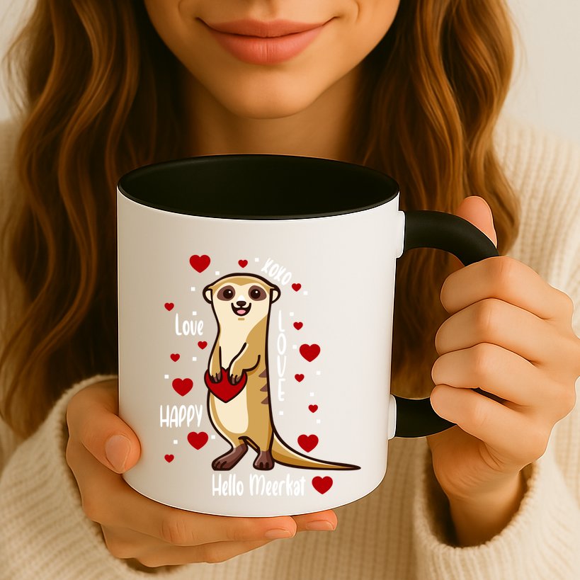 Hello Meerkat Valentines Day Cute Animal Love Vfunny Giftday Pajama Funny Gift Mug