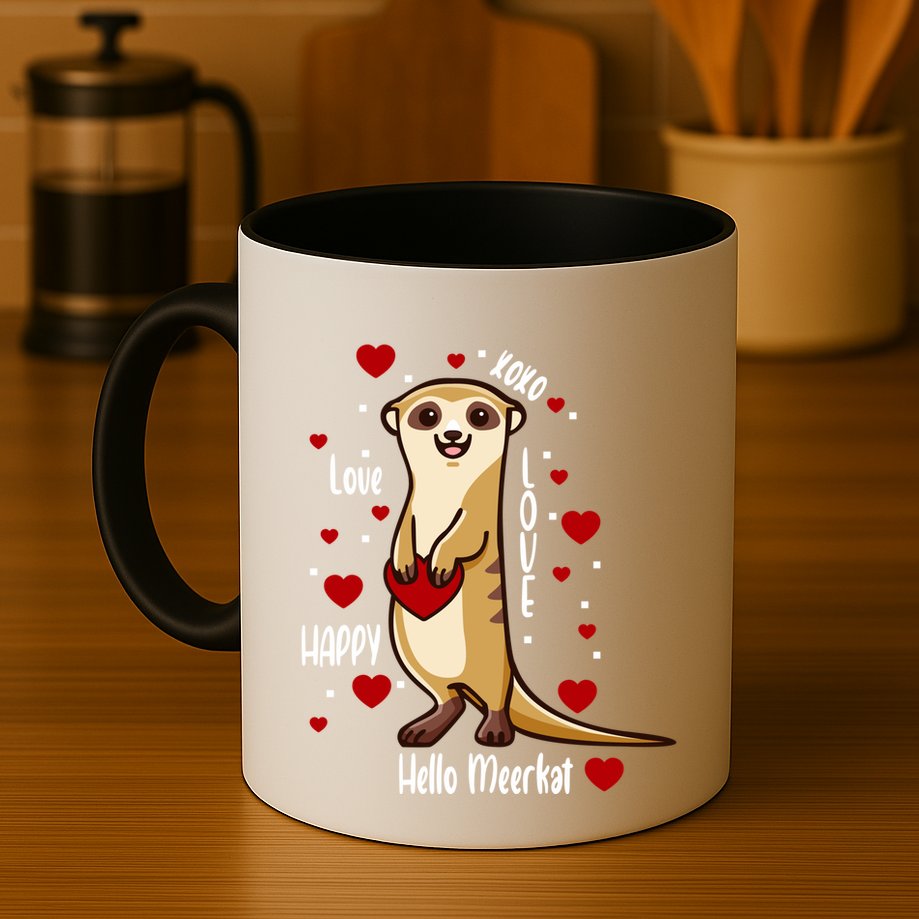 Hello Meerkat Valentines Day Cute Animal Love Vfunny Giftday Pajama Funny Gift Mug