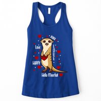 Hello Meerkat Valentines Day Cute Animal Love Vfunny Giftday Pajama Funny Gift Womens Tank Top