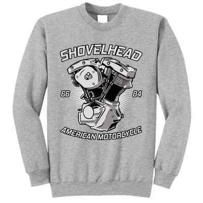 Hd Motorcycle Vtwin Shovelhead Engine Drawing Biker Sweatshirt