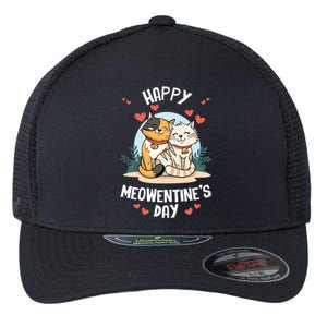 Happy Meowentines Valentines Day Cute Cat Kitten Vday Pajama Gift Flexfit Unipanel Trucker Cap