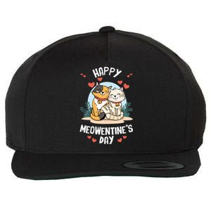 Happy Meowentines Valentines Day Cute Cat Kitten Vday Pajama Gift Wool Snapback Cap