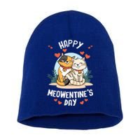 Happy Meowentines Valentines Day Cute Cat Kitten Vday Pajama Gift Short Acrylic Beanie