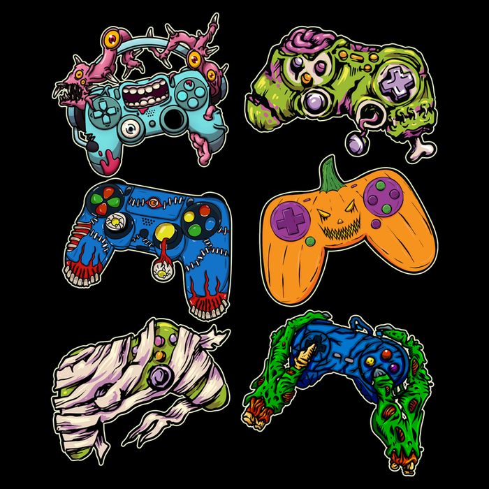 Halloween Monster Video Game Controllers Impact Tech Backpack
