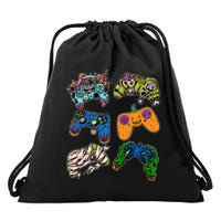 Halloween Monster Video Game Controllers Drawstring Bag