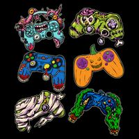 Halloween Monster Video Game Controllers Drawstring Bag