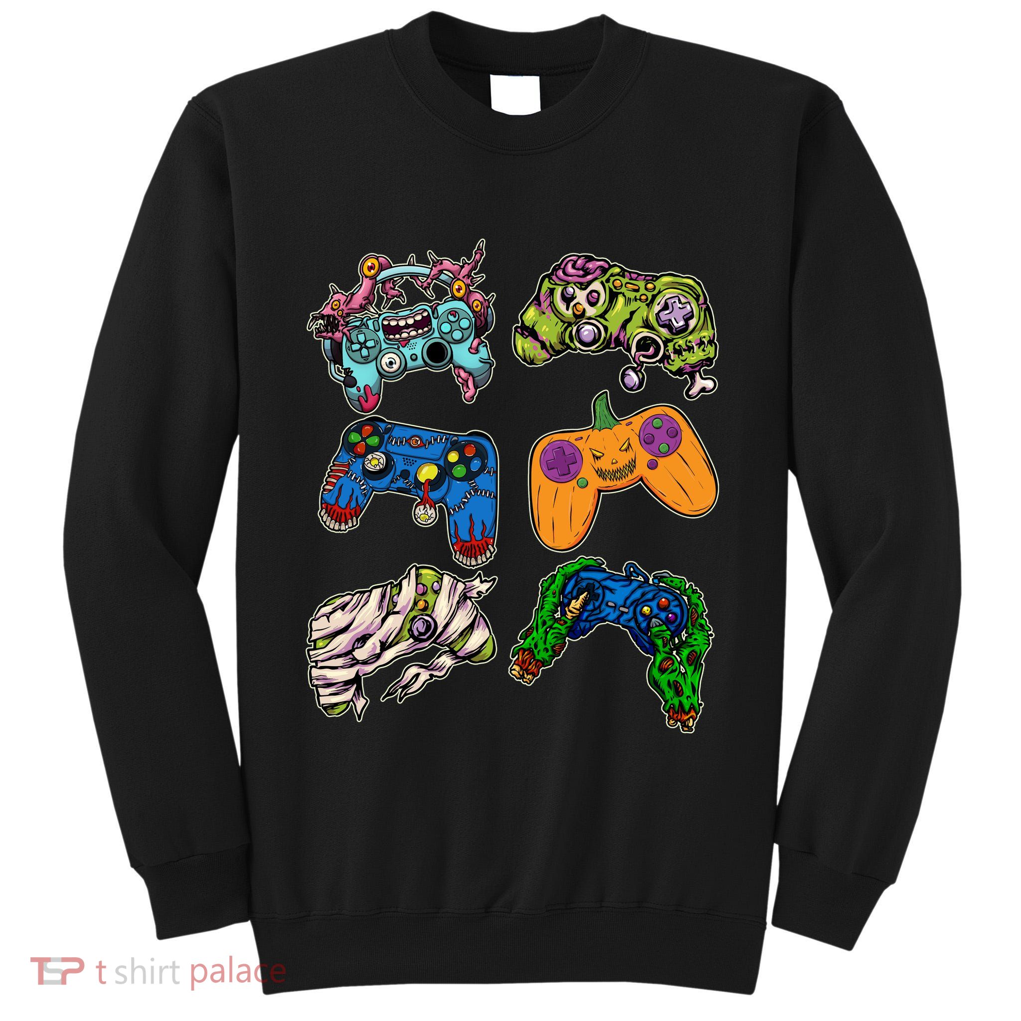 Halloween Monster Video Game Controllers Tall Sweatshirt