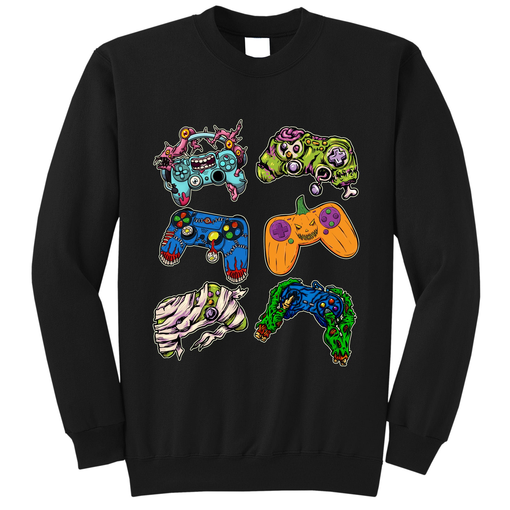 Halloween Monster Video Game Controllers Tall Sweatshirt