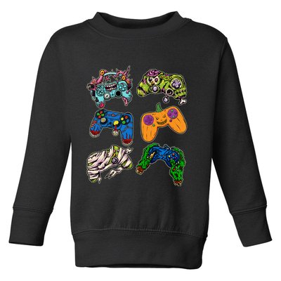Halloween Monster Video Game Controllers Toddler Sweatshirt