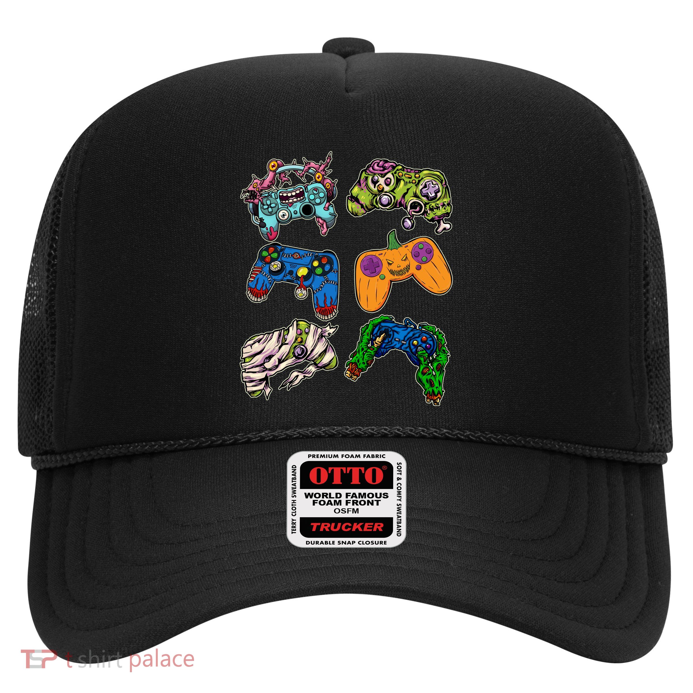 Halloween Monster Video Game Controllers Trucker Hat