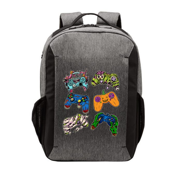 Halloween Monster Video Game Controllers Vector Backpack
