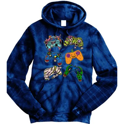 Halloween Monster Video Game Controllers Tie Dye Hoodie