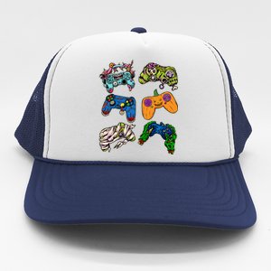 Halloween Monster Video Game Controllers Trucker Hat