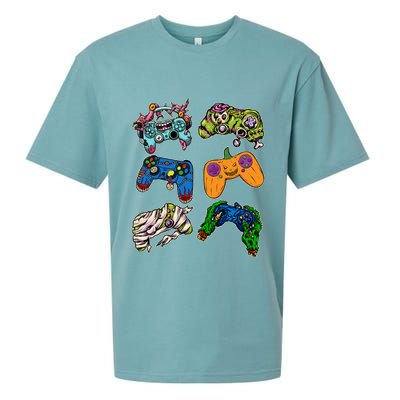 Halloween Monster Video Game Controllers Sueded Cloud Jersey T-Shirt