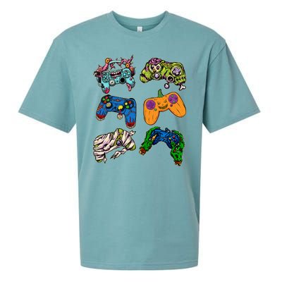 Halloween Monster Video Game Controllers Sueded Cloud Jersey T-Shirt